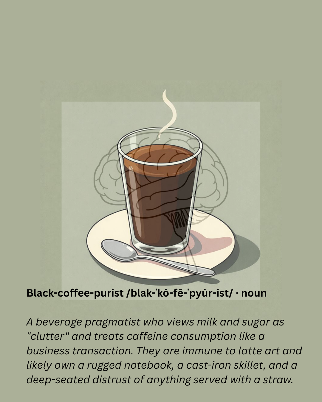 Funny coffee americano drinker definition Thought Fodder