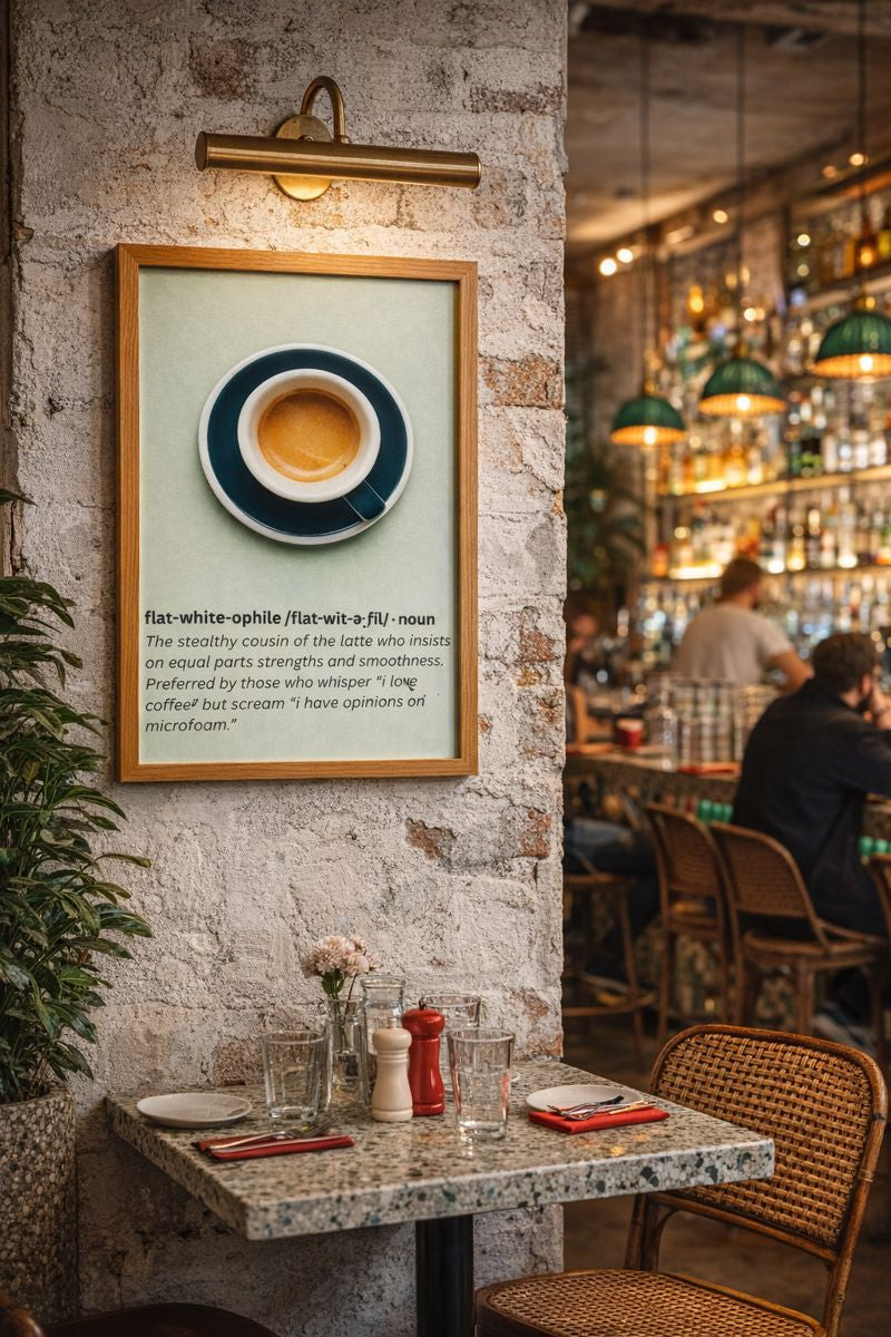 Flat-White-Ophile Digital Art | Thought Fodder