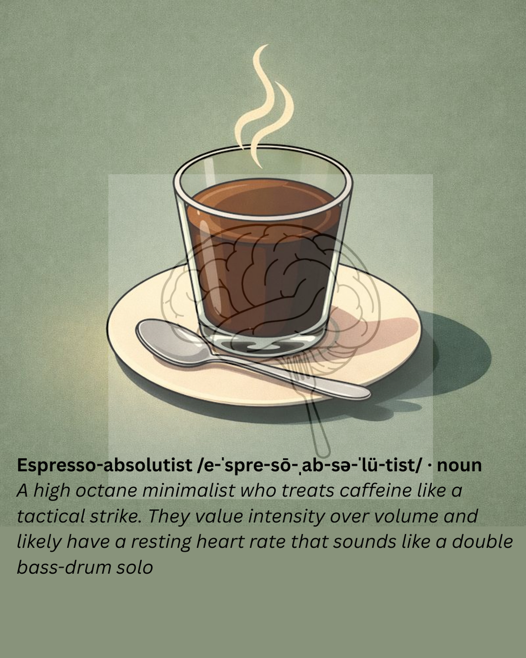 Espresso dictionary definition funny wall art scandy art minimal