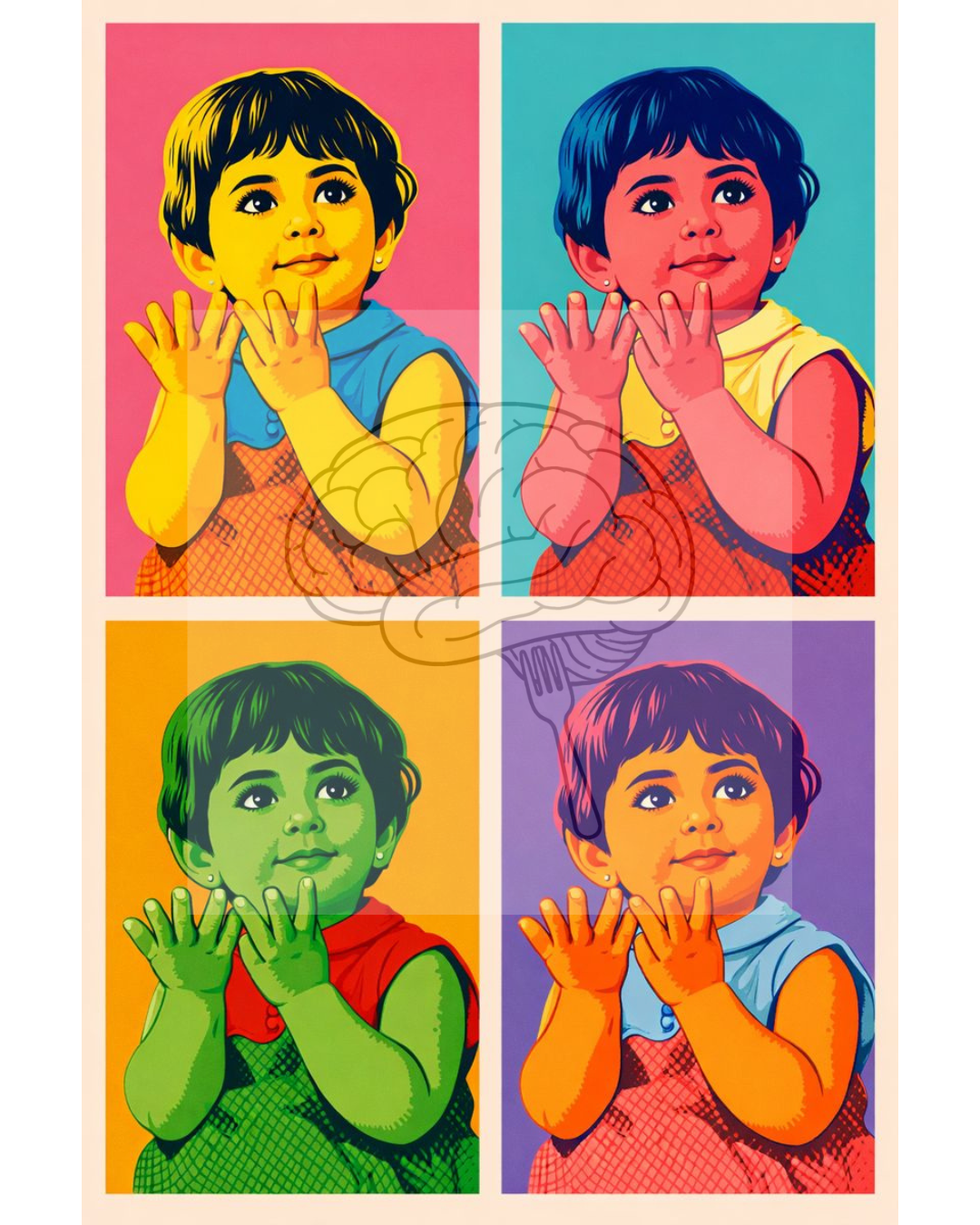 Pop Art colorful illustrations of iconic Indian girl Thought Fodder