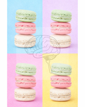 Pastel 4 panel pop art macaron