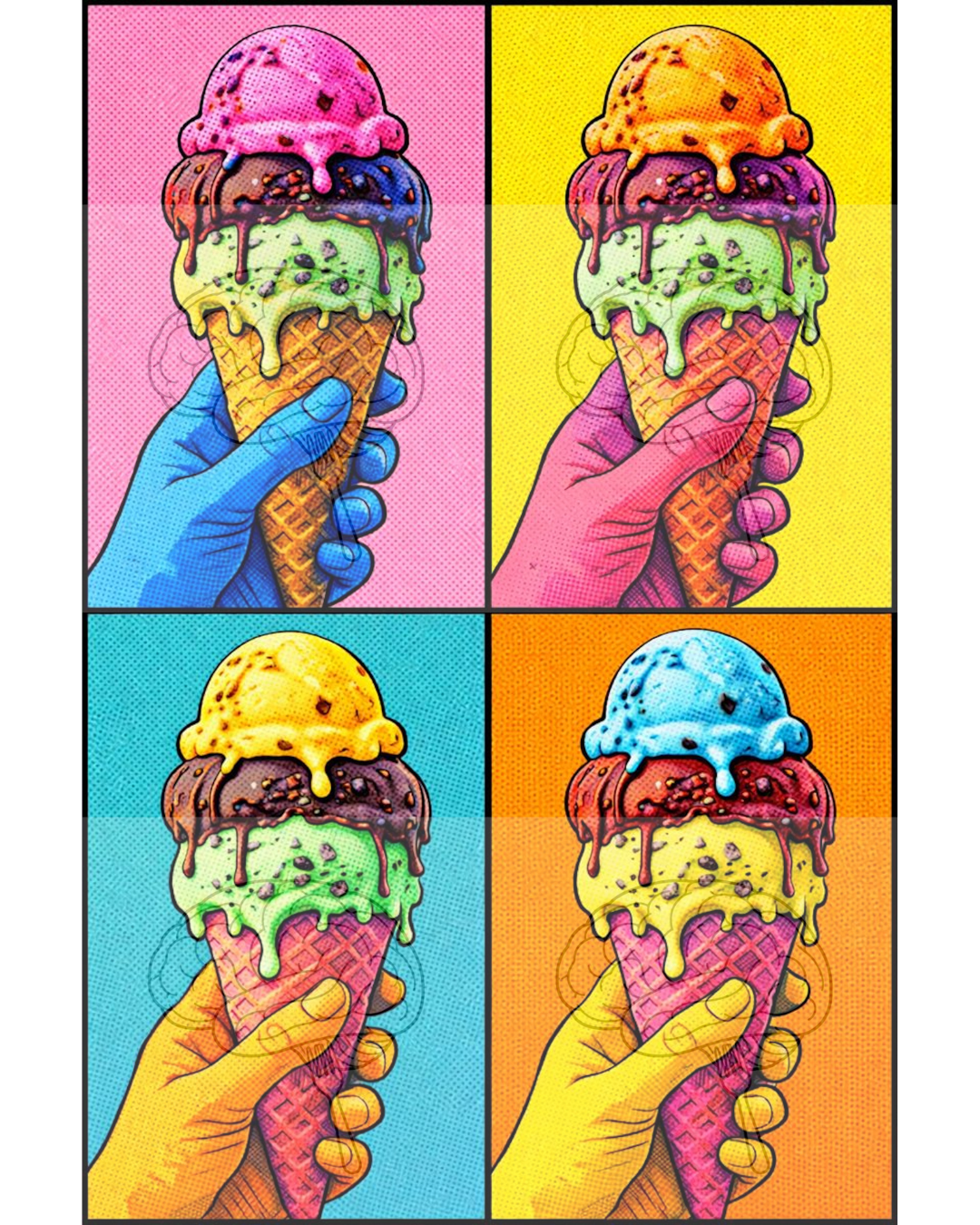 Melting Ice Cream Pop Art | Thought Fodder