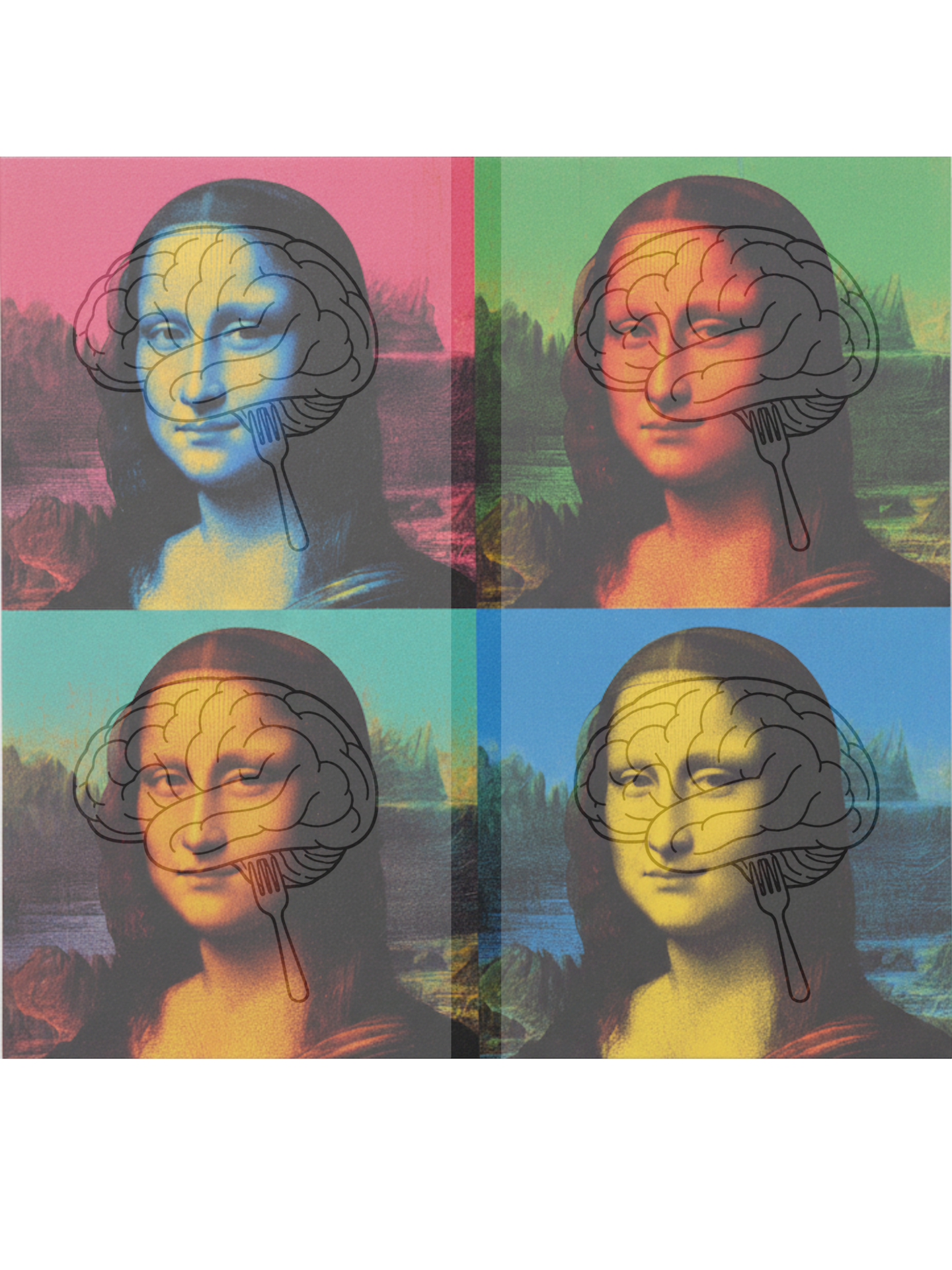 Mona Lisa Digital art|Mona lisa pop art|Da vinci pop art |Maximalist wall art
