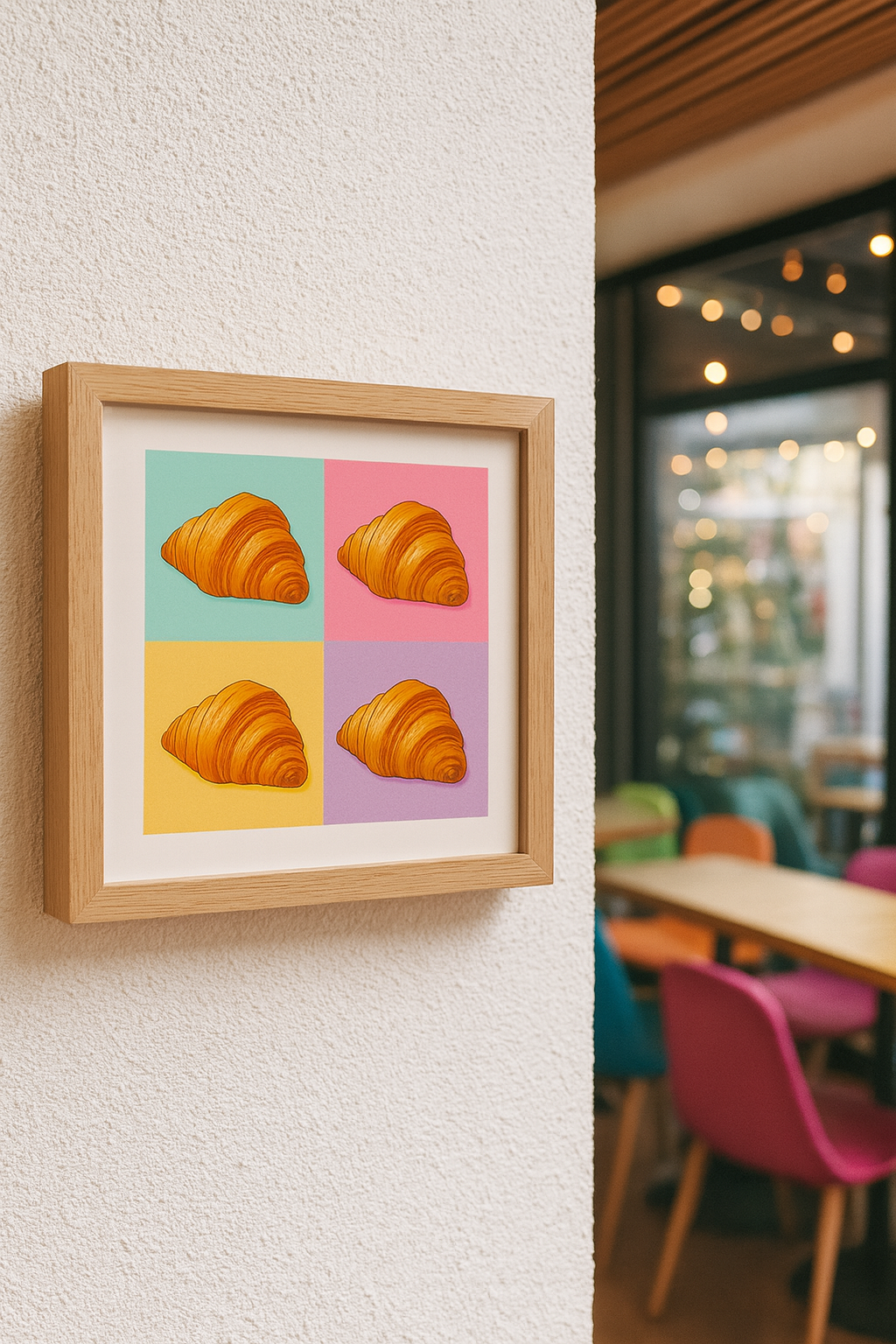 Wall hanging Croissant Pop Art Thought Fodder